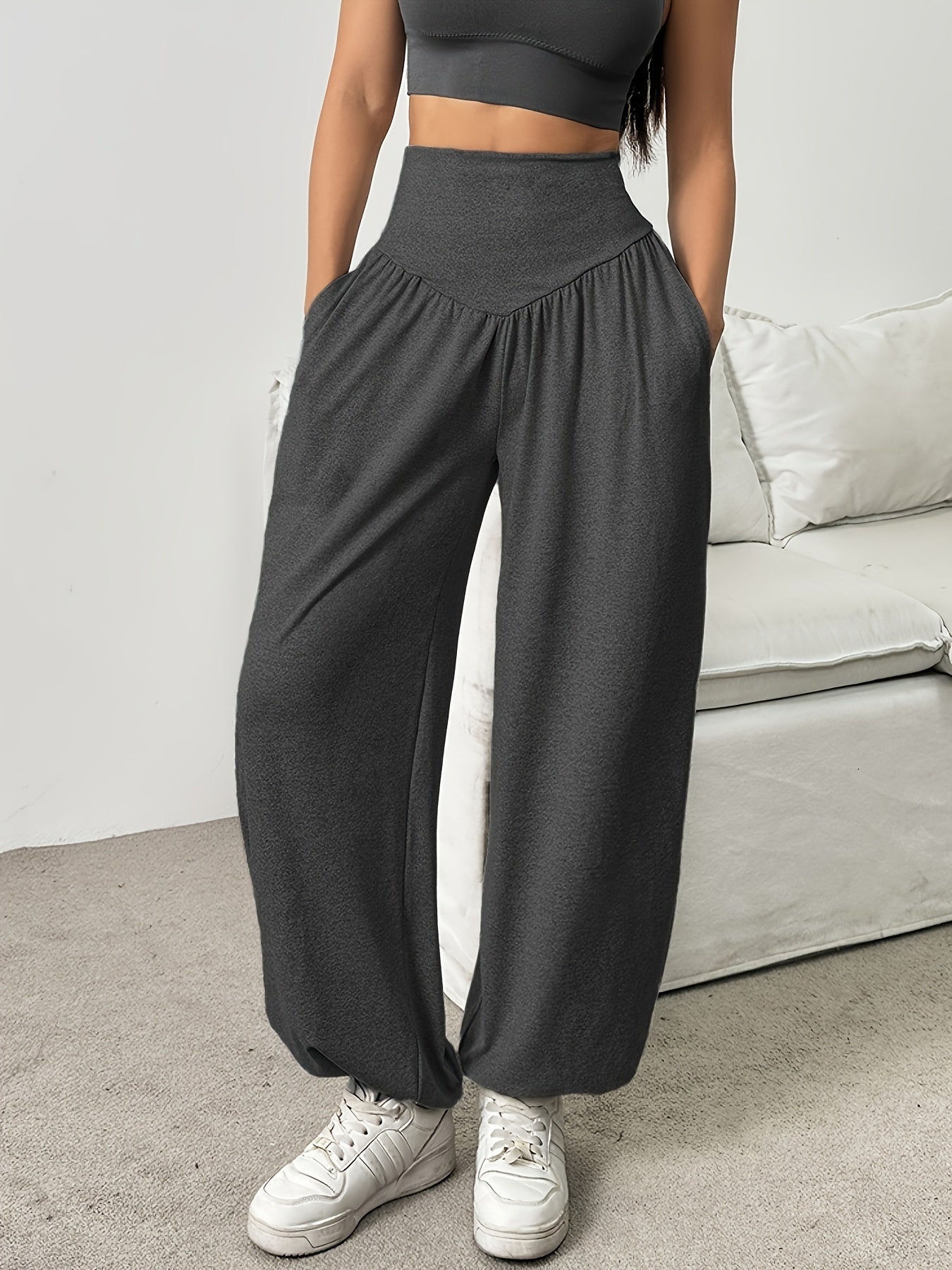 Mette™ | Højtaljede wide-leg joggers