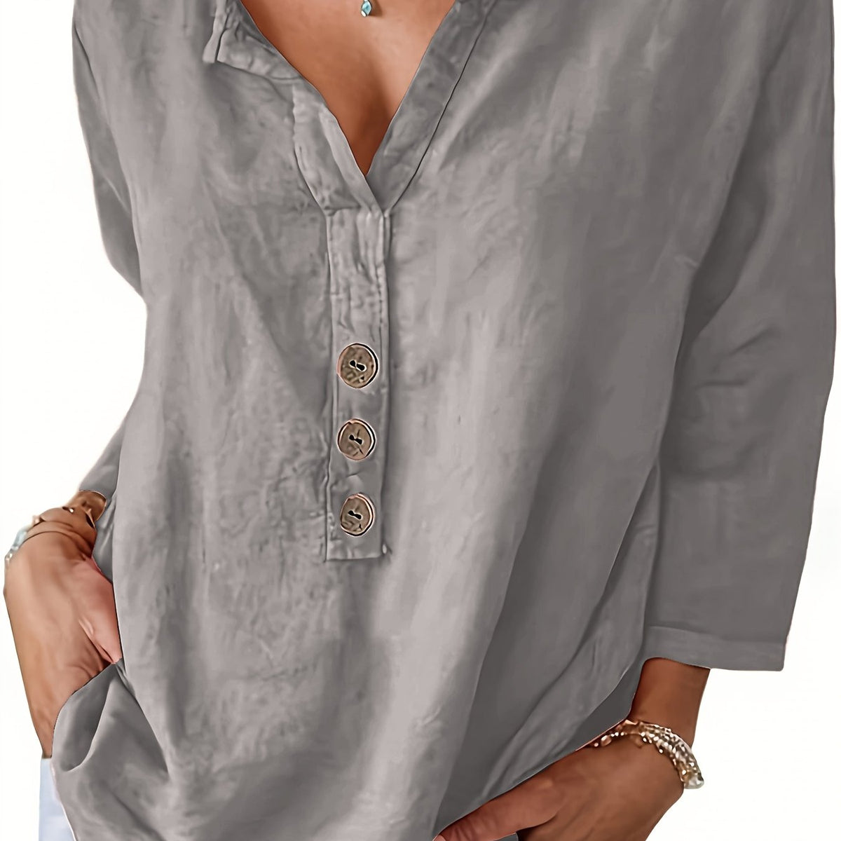 Frida™ | Oversized V-hals bluse