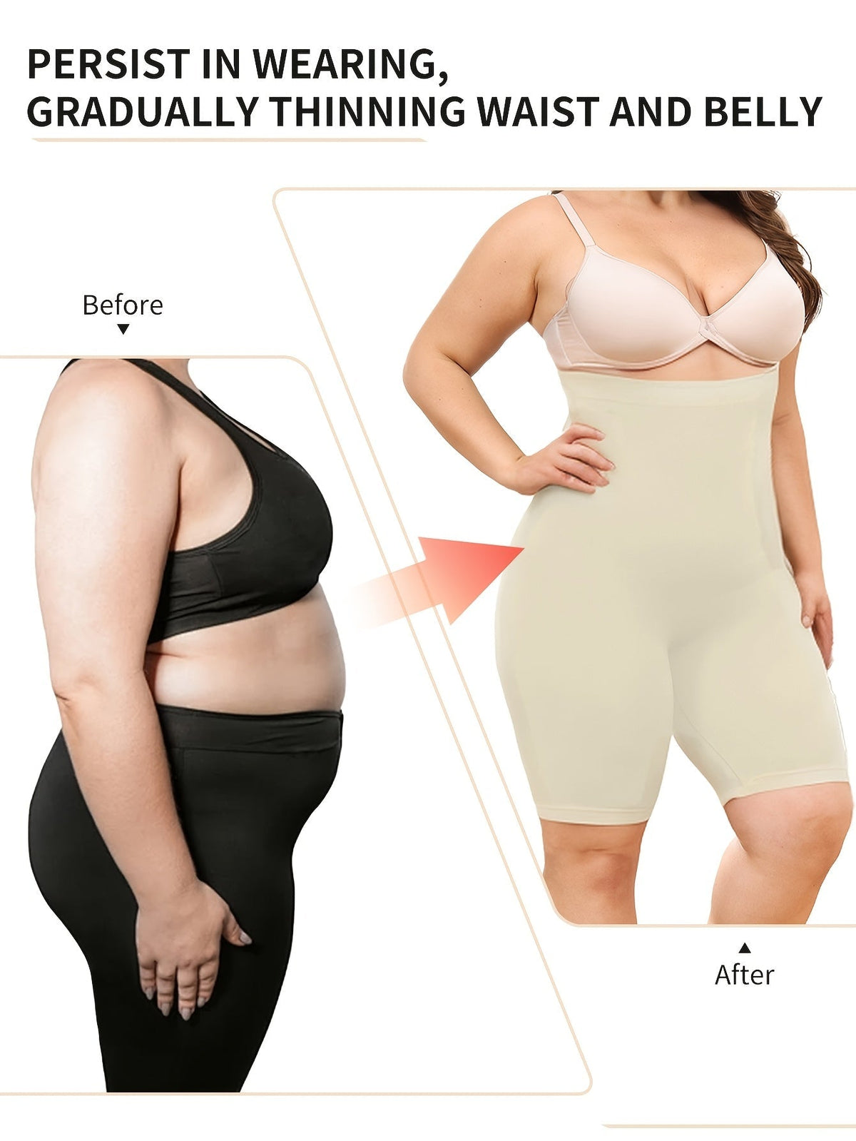 Pia™ | Højtaljede shapewear shorts