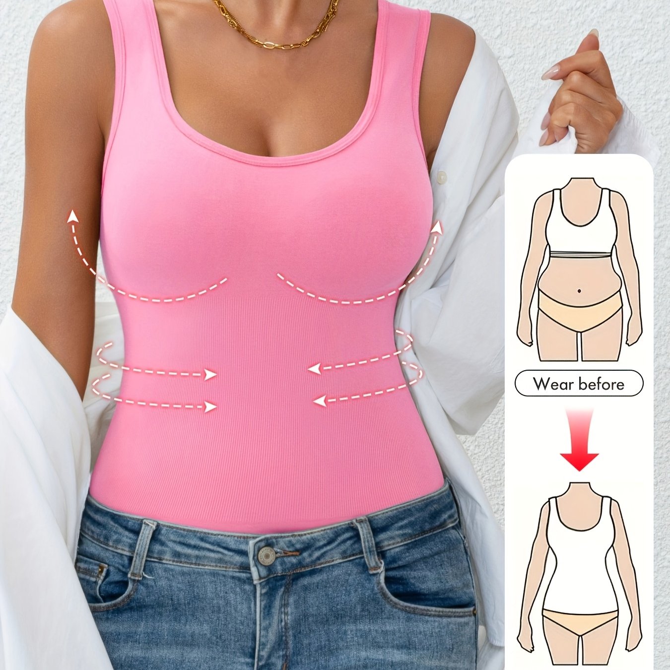 Anne™ | Shapewear top med mavekontrol