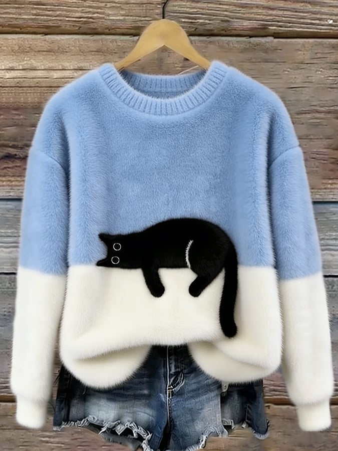 Luna | Dame-sweatshirt med katte design