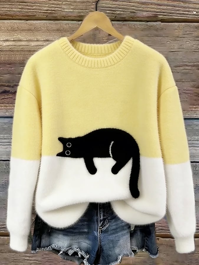 Luna | Dame-sweatshirt med katte design
