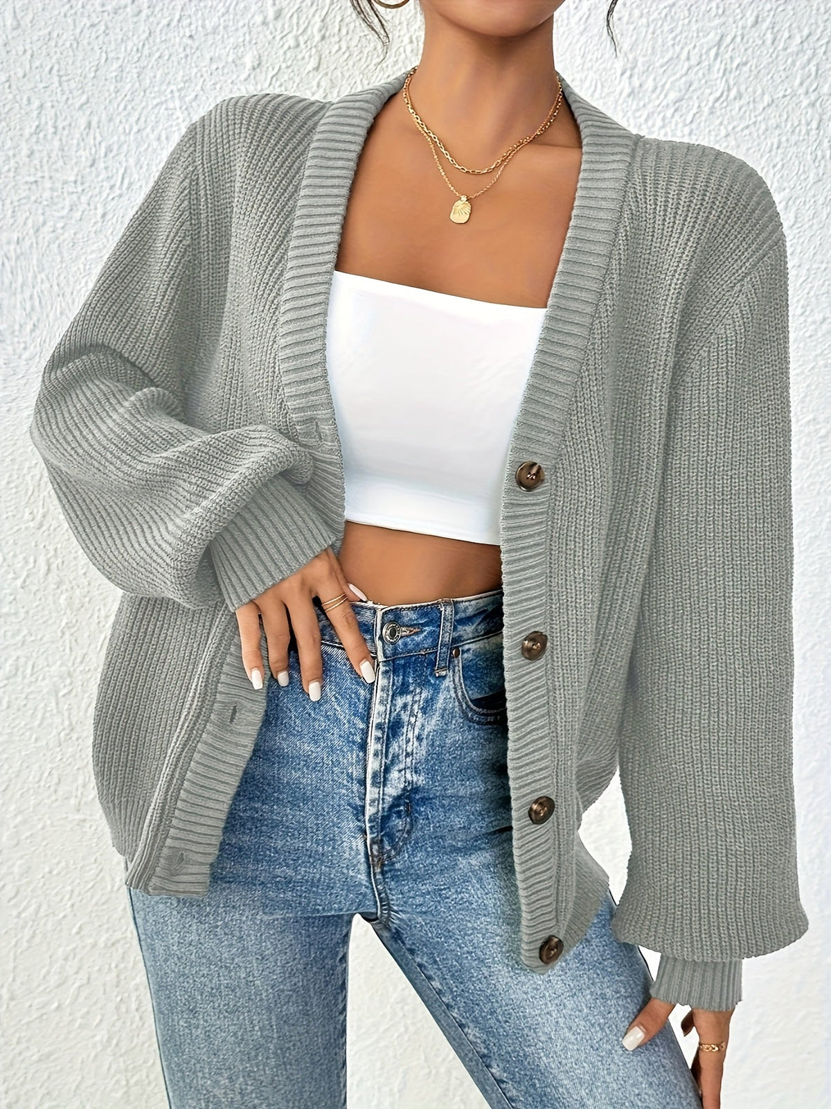 Lone™ | Elegant cardigan med knapper