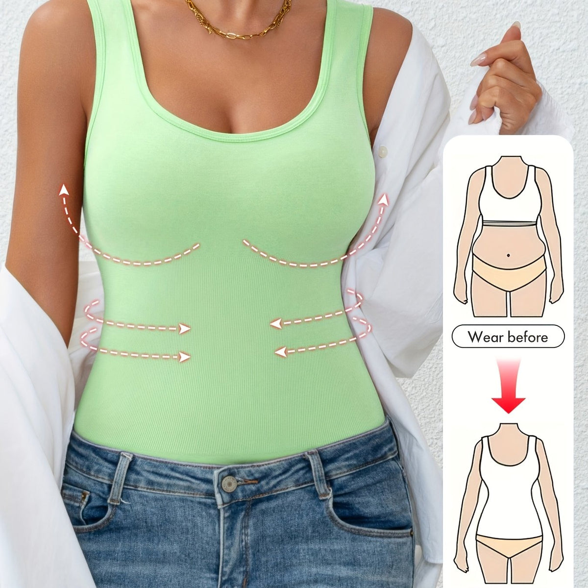 Anne™ | Shapewear top med mavekontrol