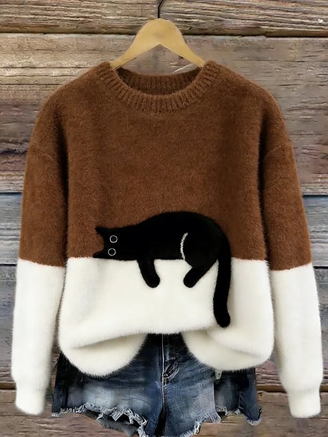 Luna | Dame-sweatshirt med katte design