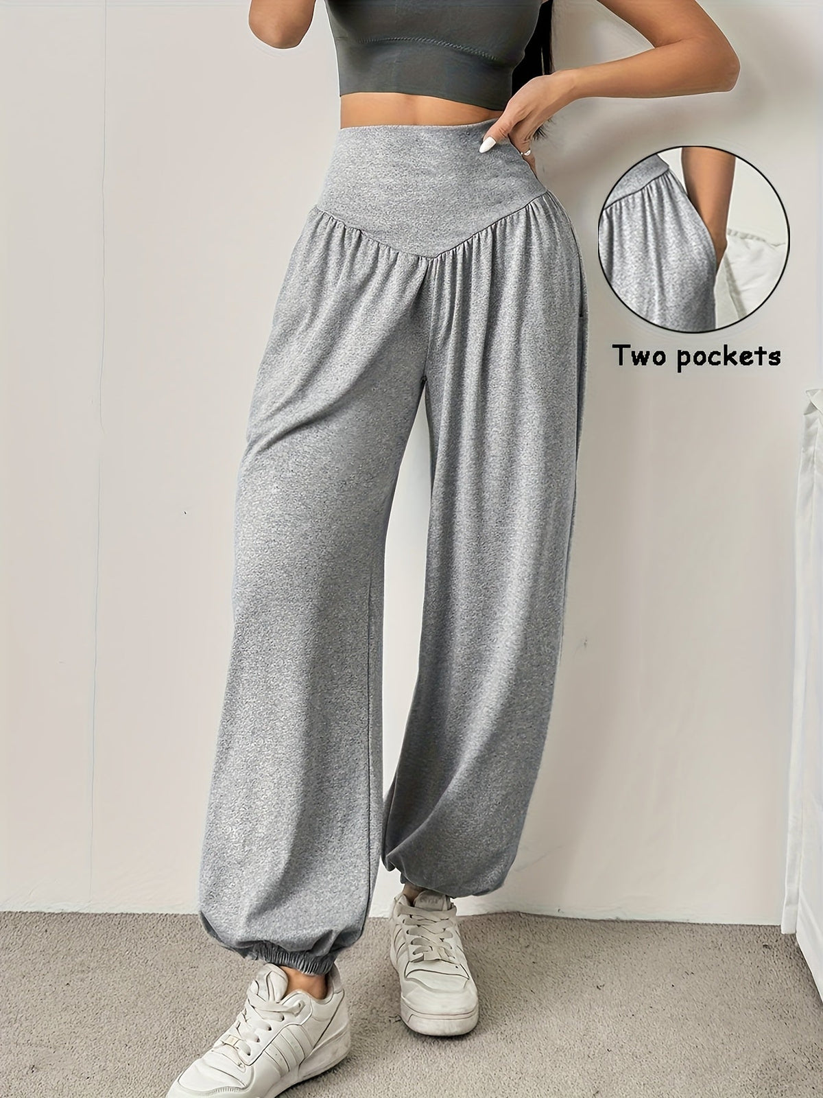 Mette™ | Højtaljede wide-leg joggers