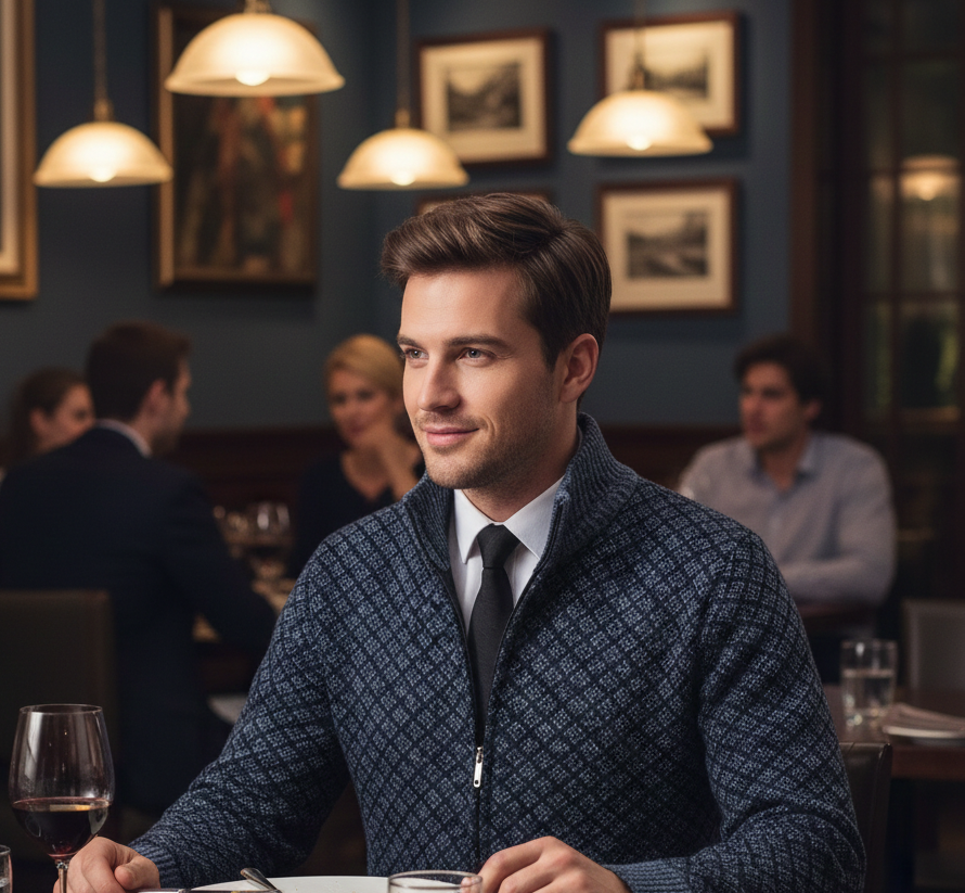Adrian™ | Eksklusiv cardigan med lynlås
