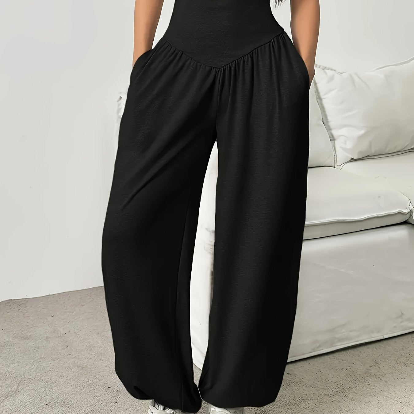 Mette™ | Højtaljede wide-leg joggers
