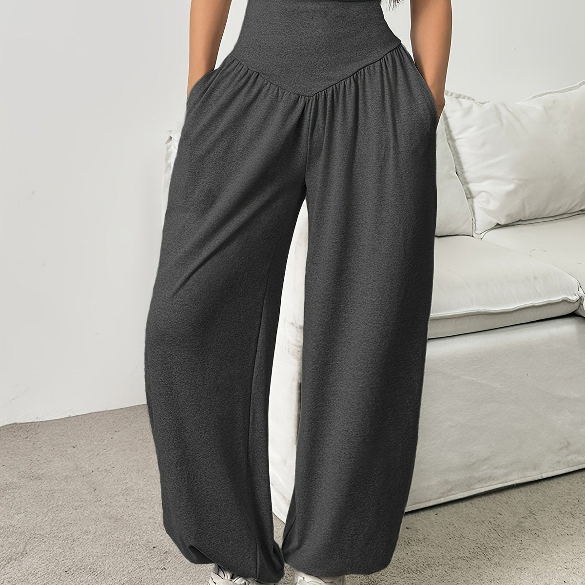 Mette™ | Højtaljede wide-leg joggers