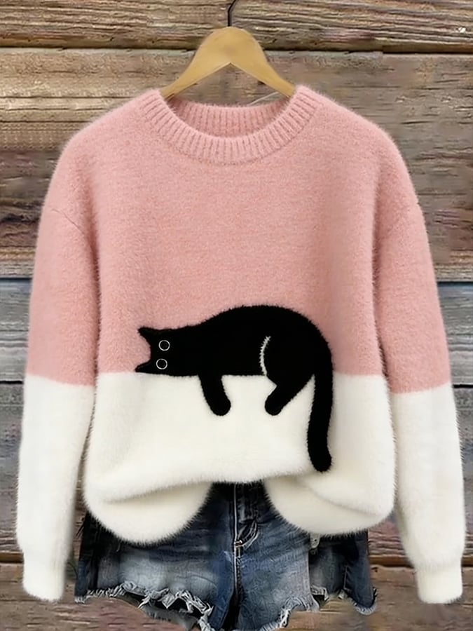 Luna | Dame-sweatshirt med katte design