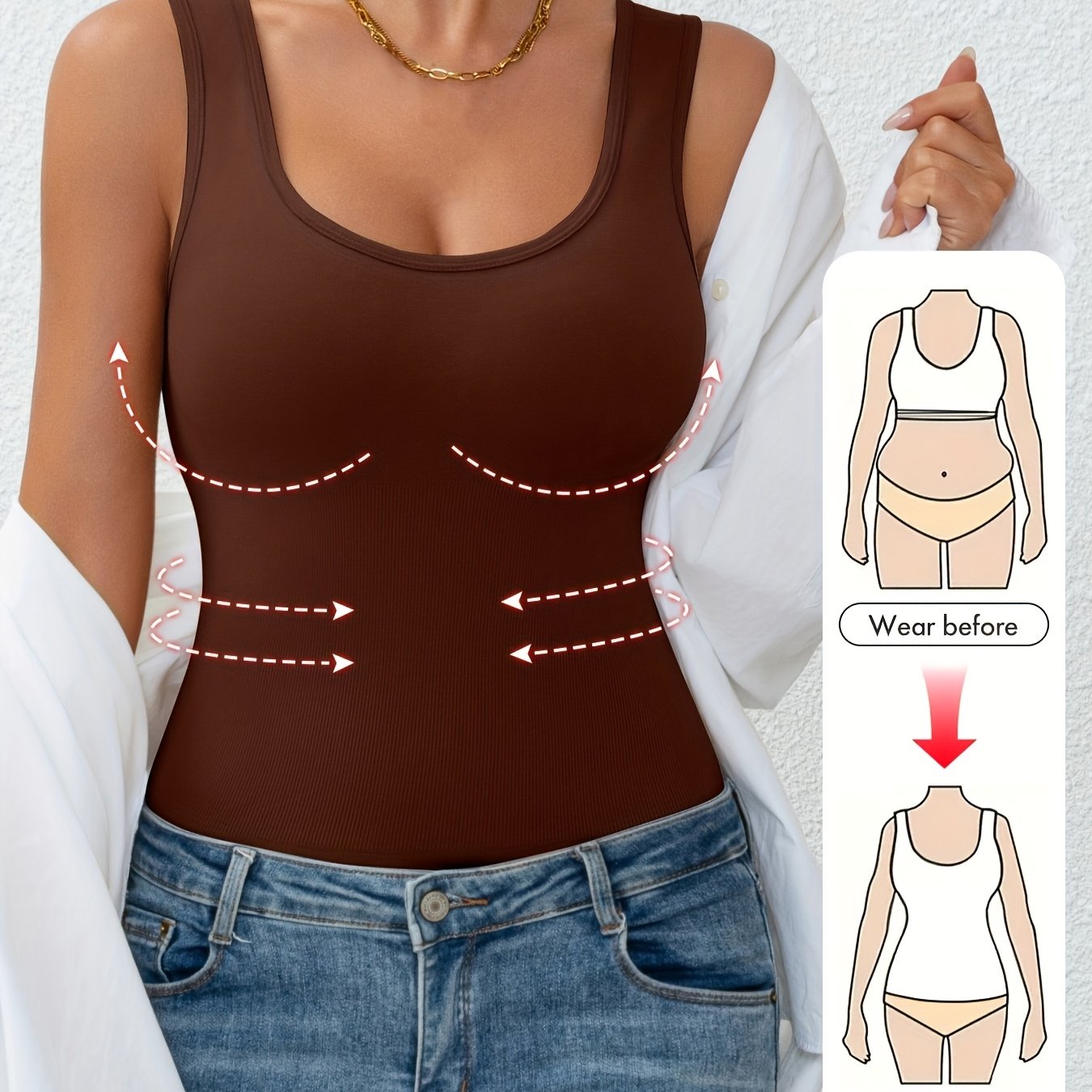 Anne™ | Shapewear top med mavekontrol