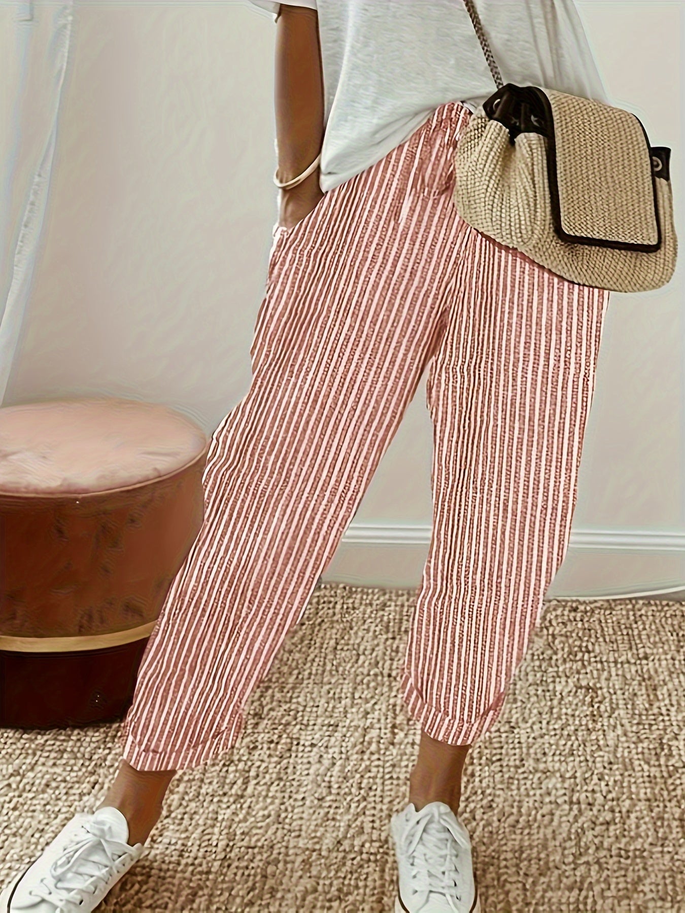 Maja™ | Stribet wide-leg bukser