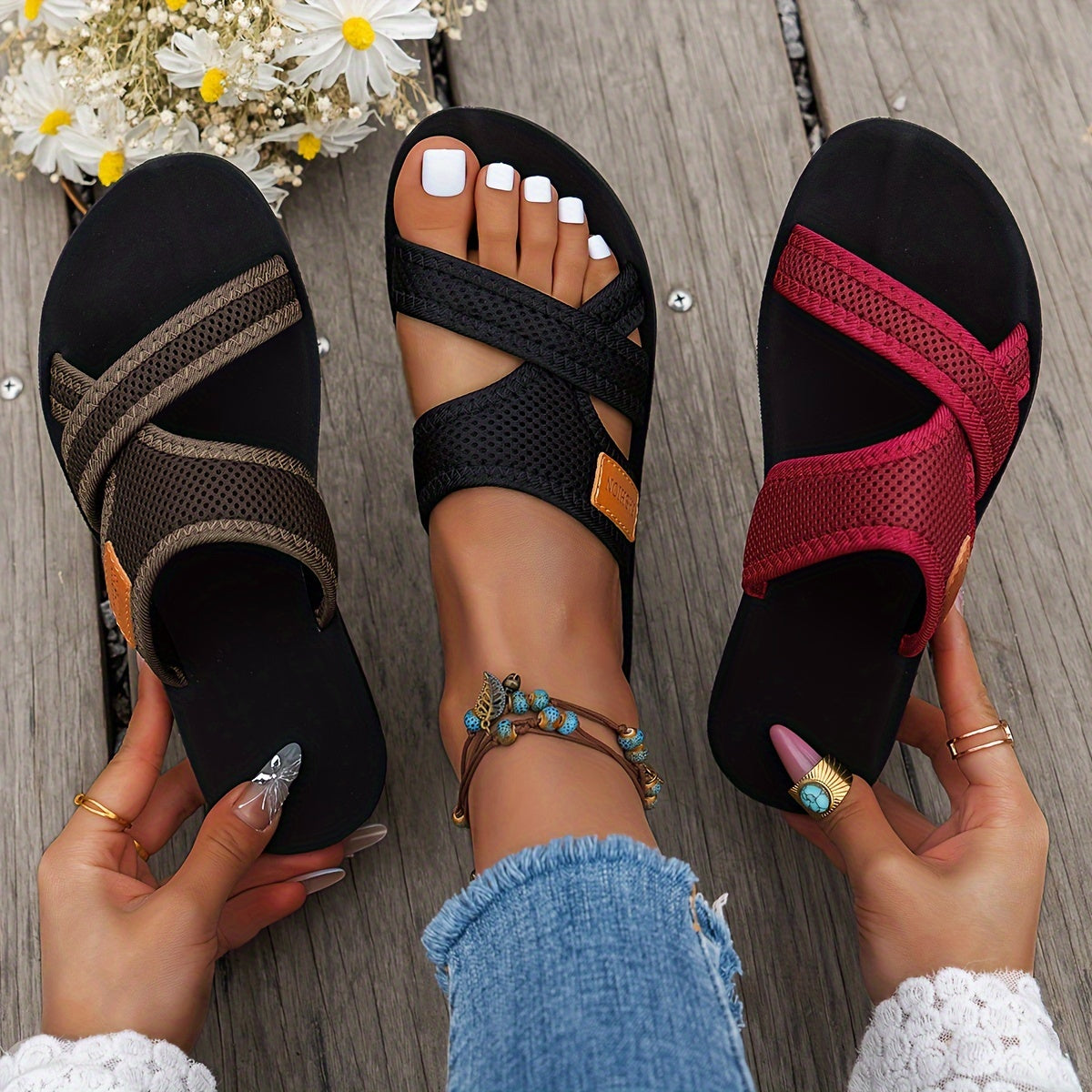 Sofia™ | Sporty flade sandaler