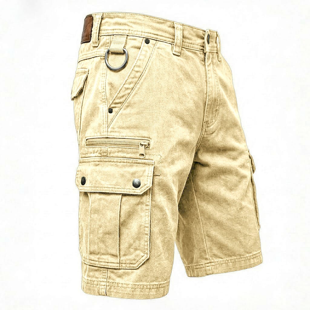 Mads™ | Funktionelle denim cargo-shorts