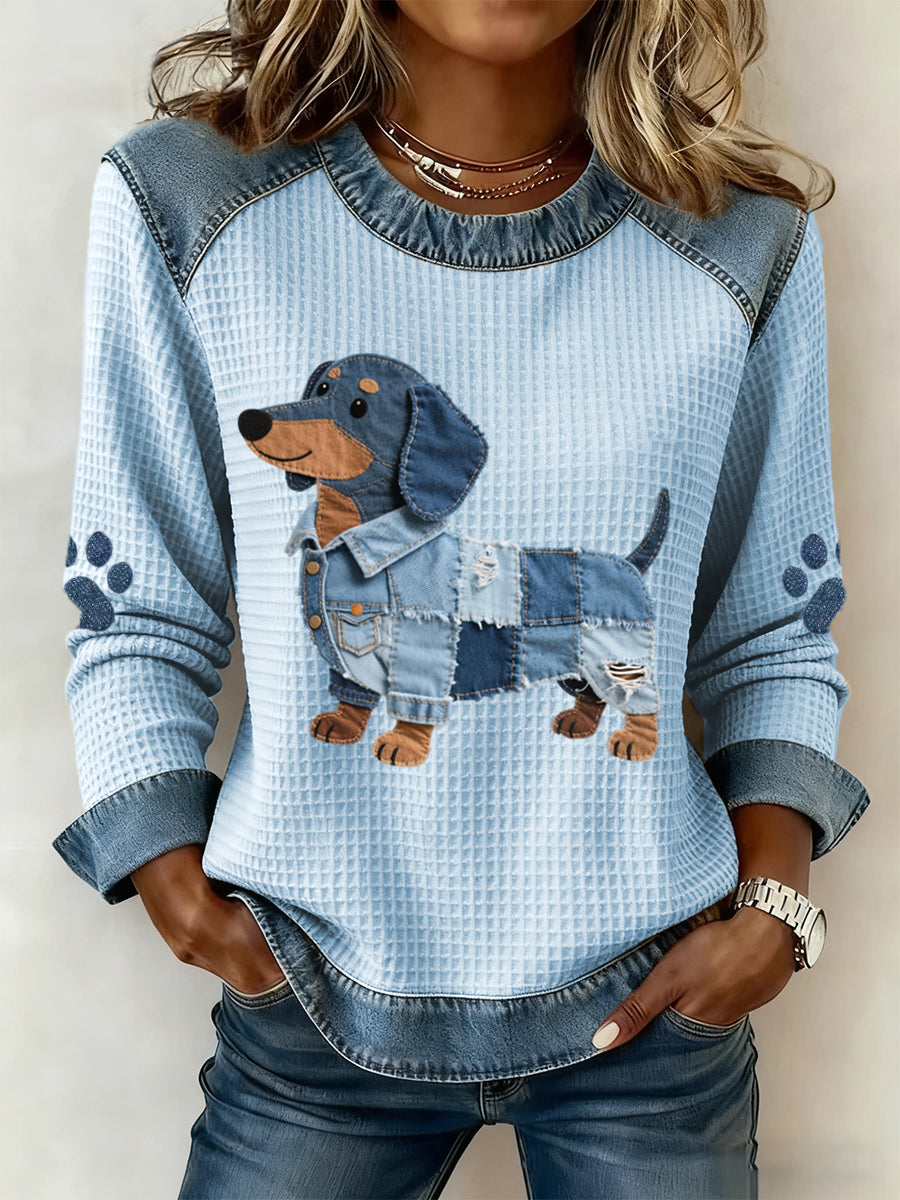 Karina | Sød Hvalpe Patchwork Bluse
