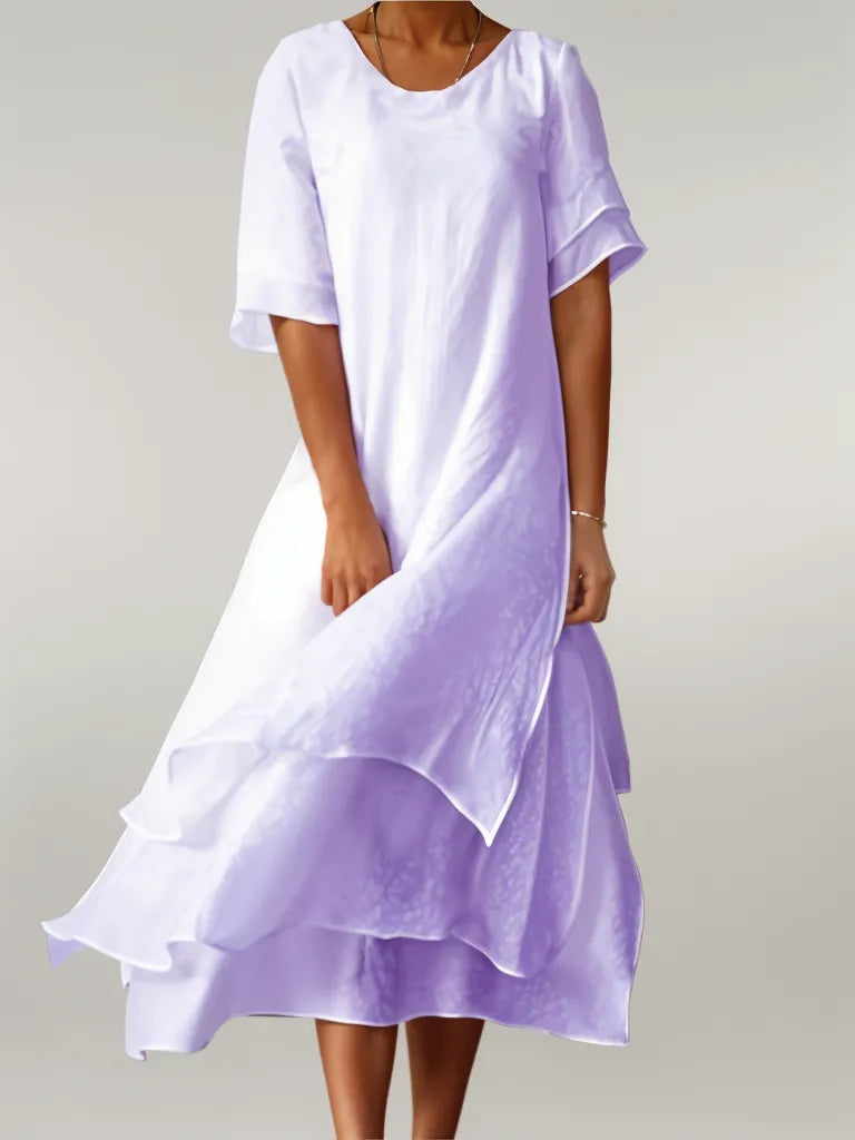 Bodil | Elegant lang bomuldskjole