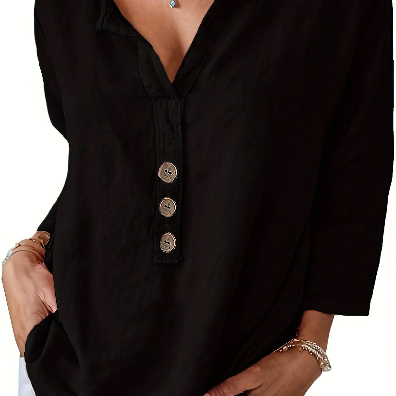 Frida™ | Oversized V-hals bluse