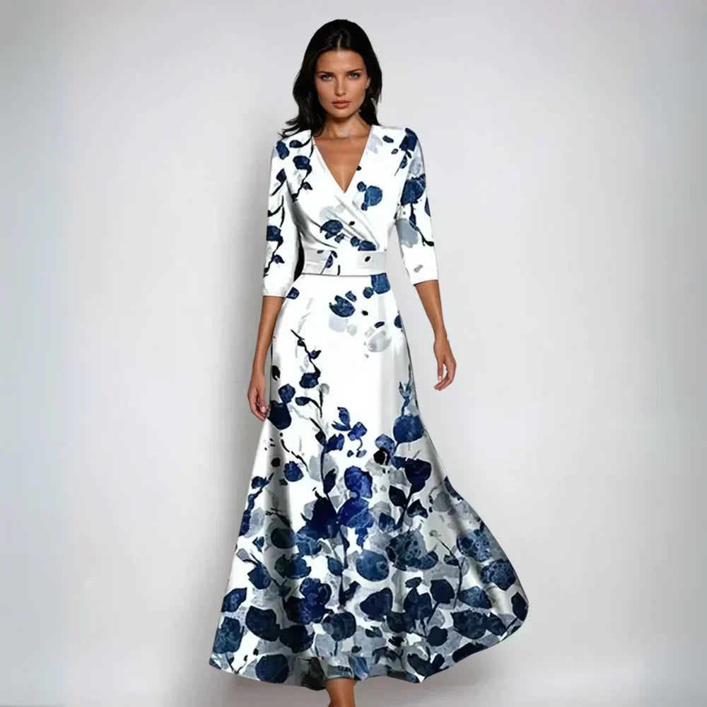 Isabella | Stilfuld Blomstret Omslagskjole