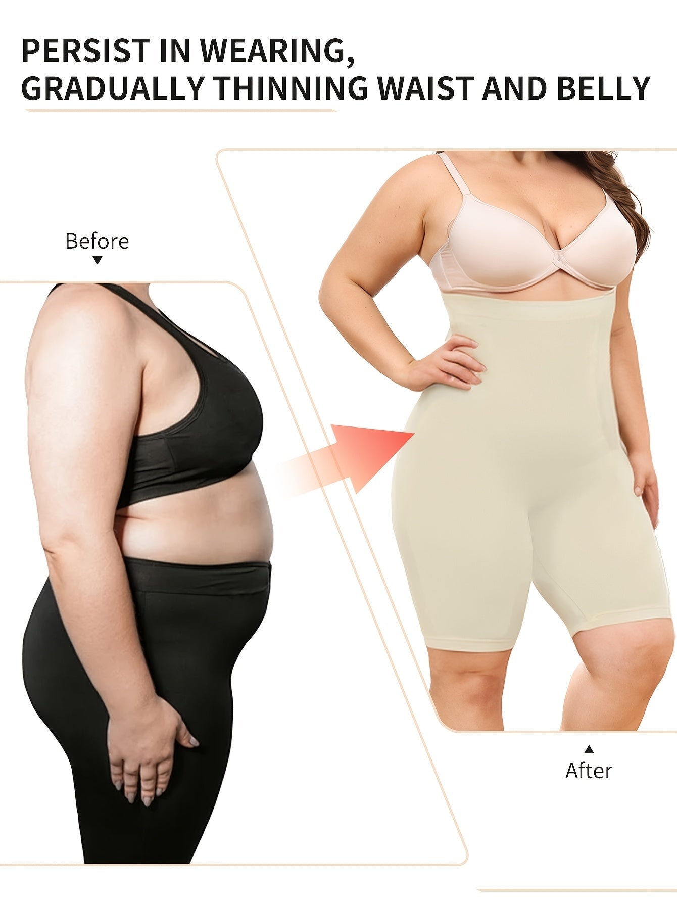 Pia™ | Højtaljede shapewear shorts