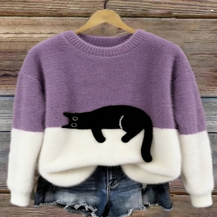 Luna | Dame-sweatshirt med katte design