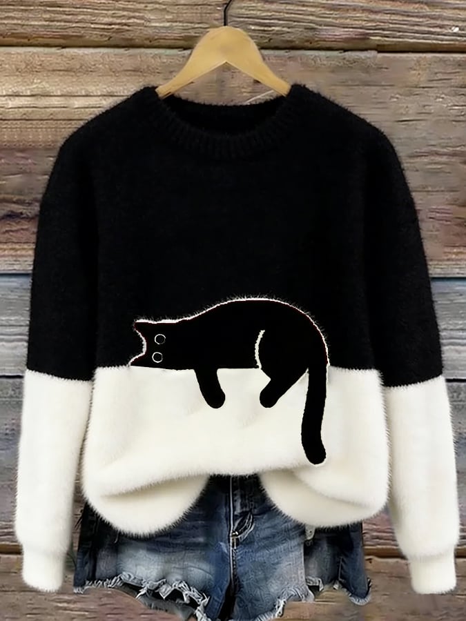 Luna | Dame-sweatshirt med katte design