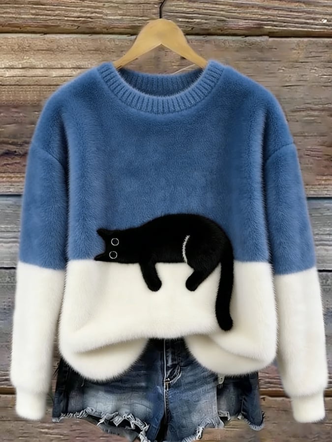 Luna | Dame-sweatshirt med katte design
