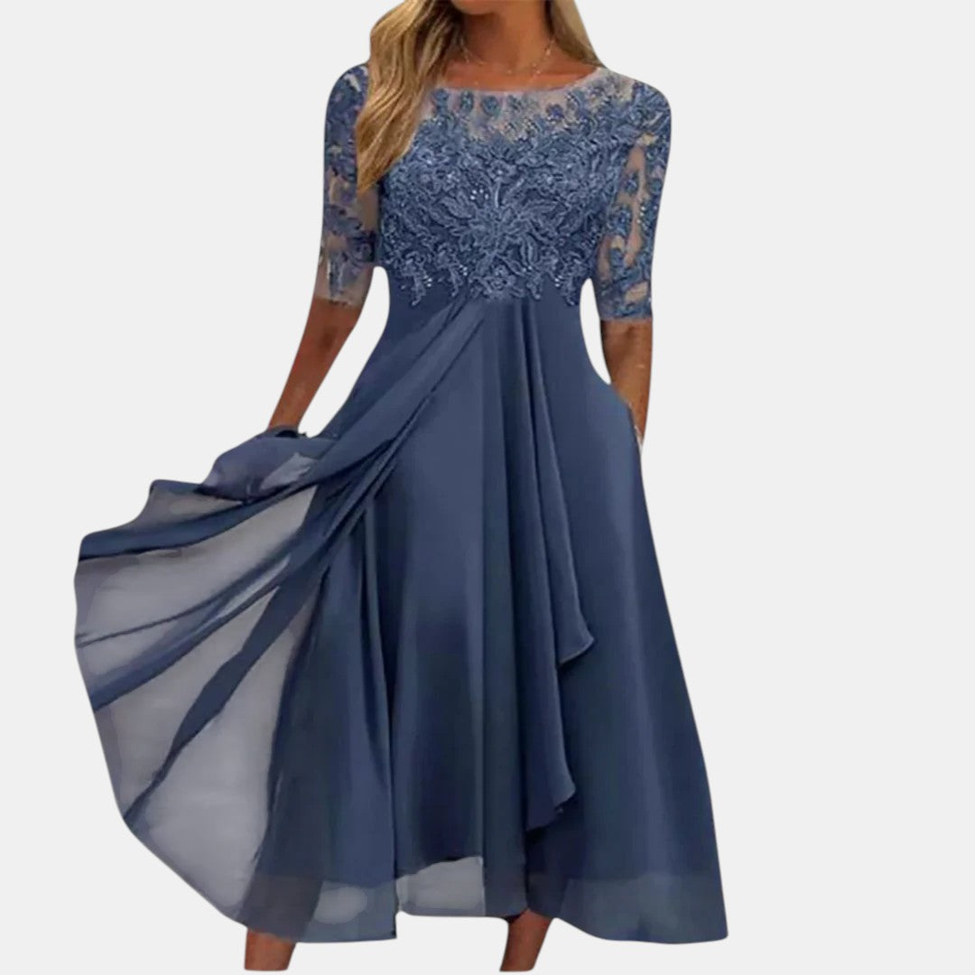Katrine™ | Elegant kjole med fine blondedetaljer