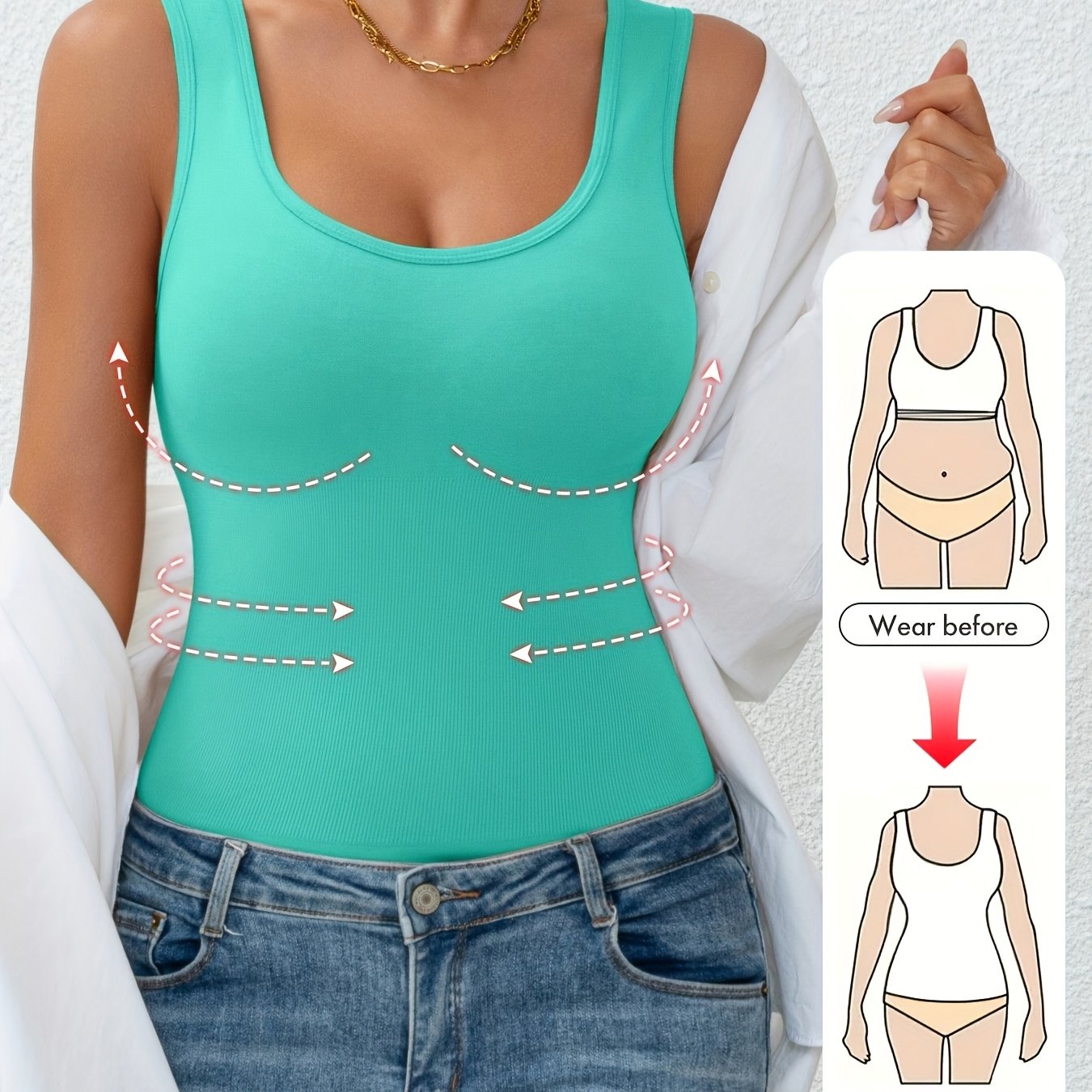 Anne™ | Shapewear top med mavekontrol