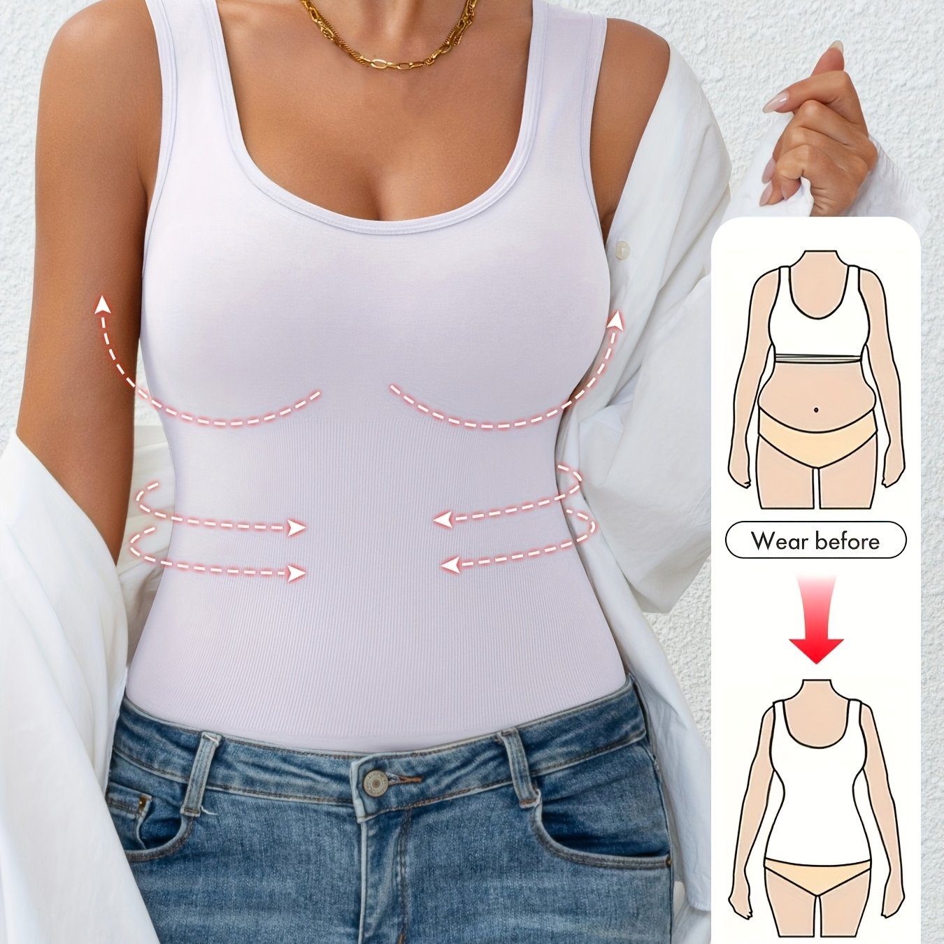 Anne™ | Shapewear top med mavekontrol