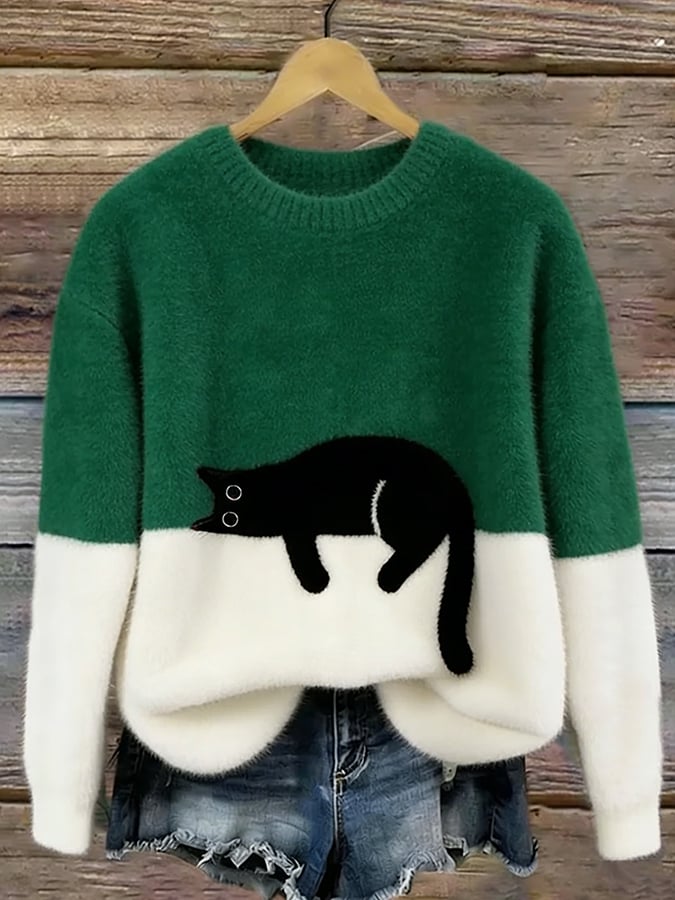 Luna | Dame-sweatshirt med katte design