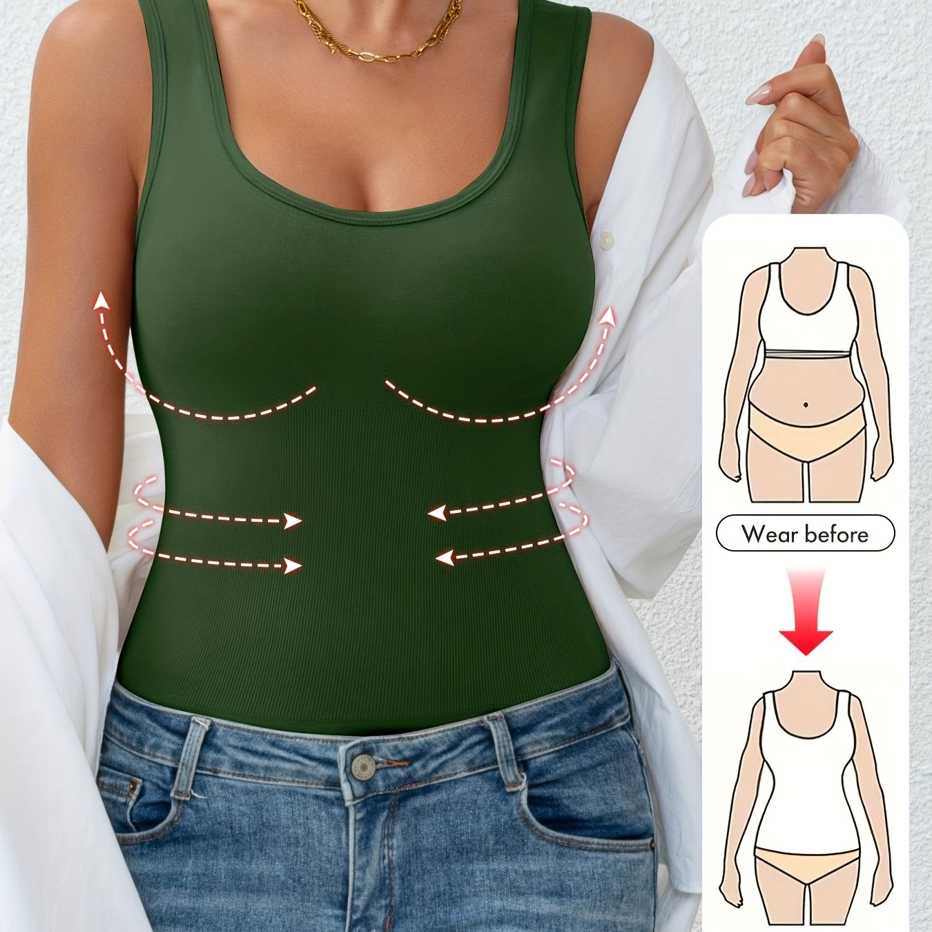 Anne™ | Shapewear top med mavekontrol