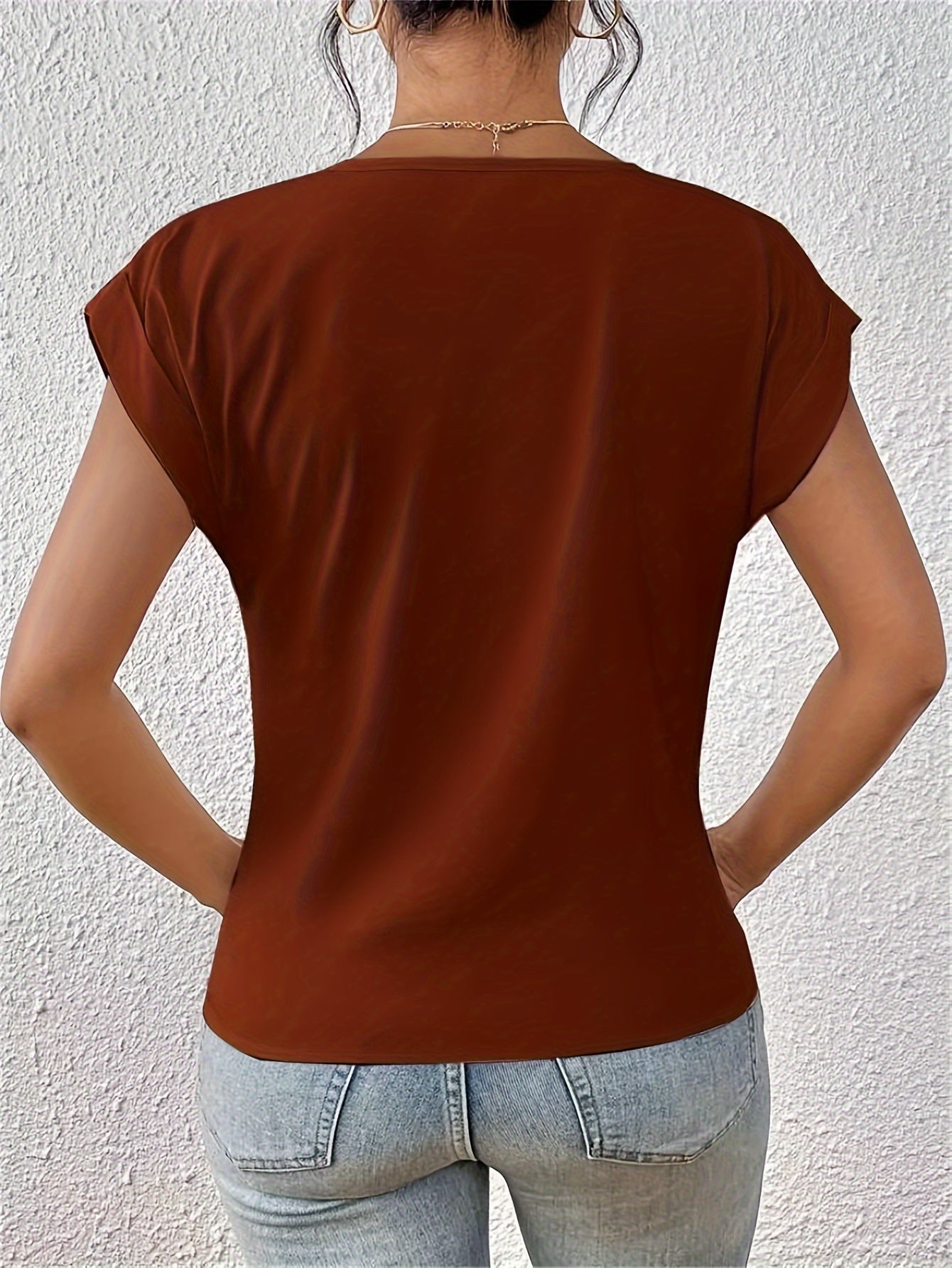 Maja™ | Kortærmet t-shirt med sweetheart hals