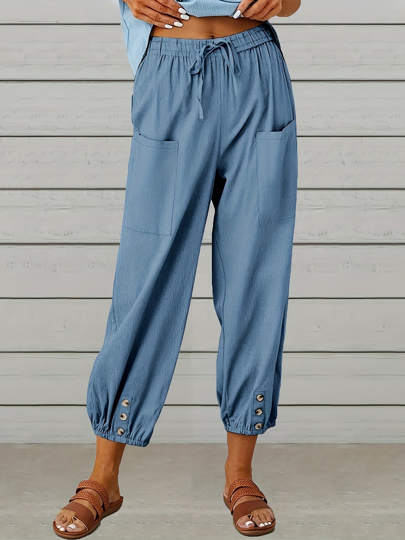 Karla™ | Løse capribukser med snøre