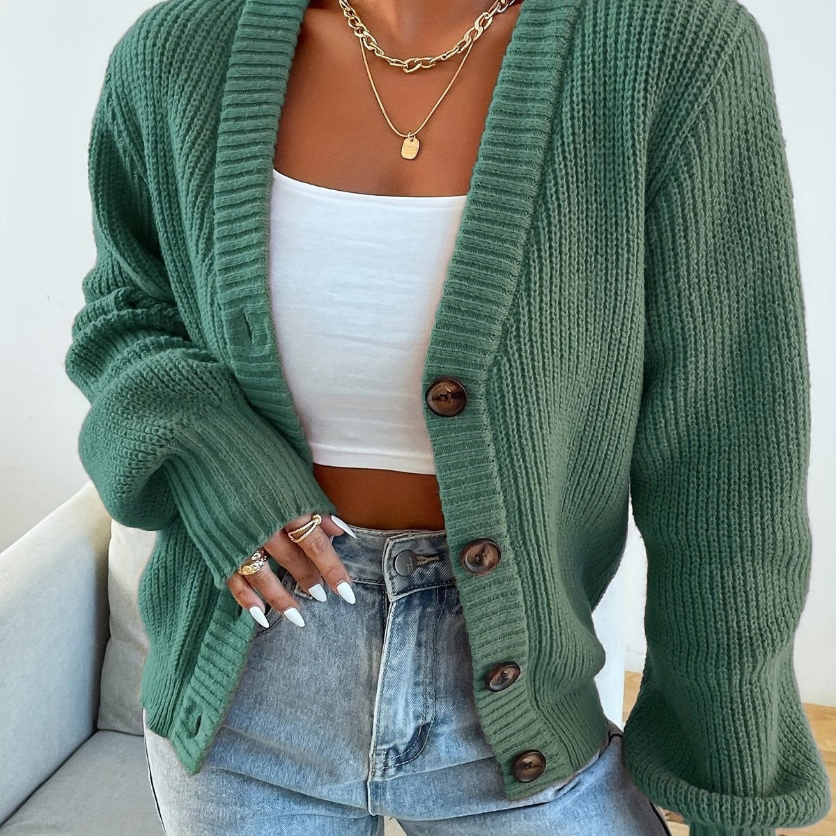 Lone™ | Elegant cardigan med knapper