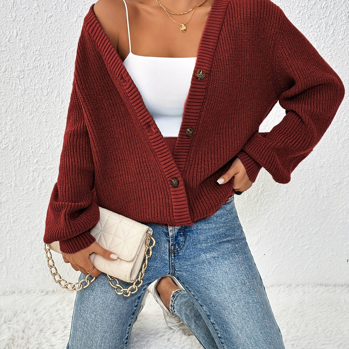 Lone™ | Elegant cardigan med knapper