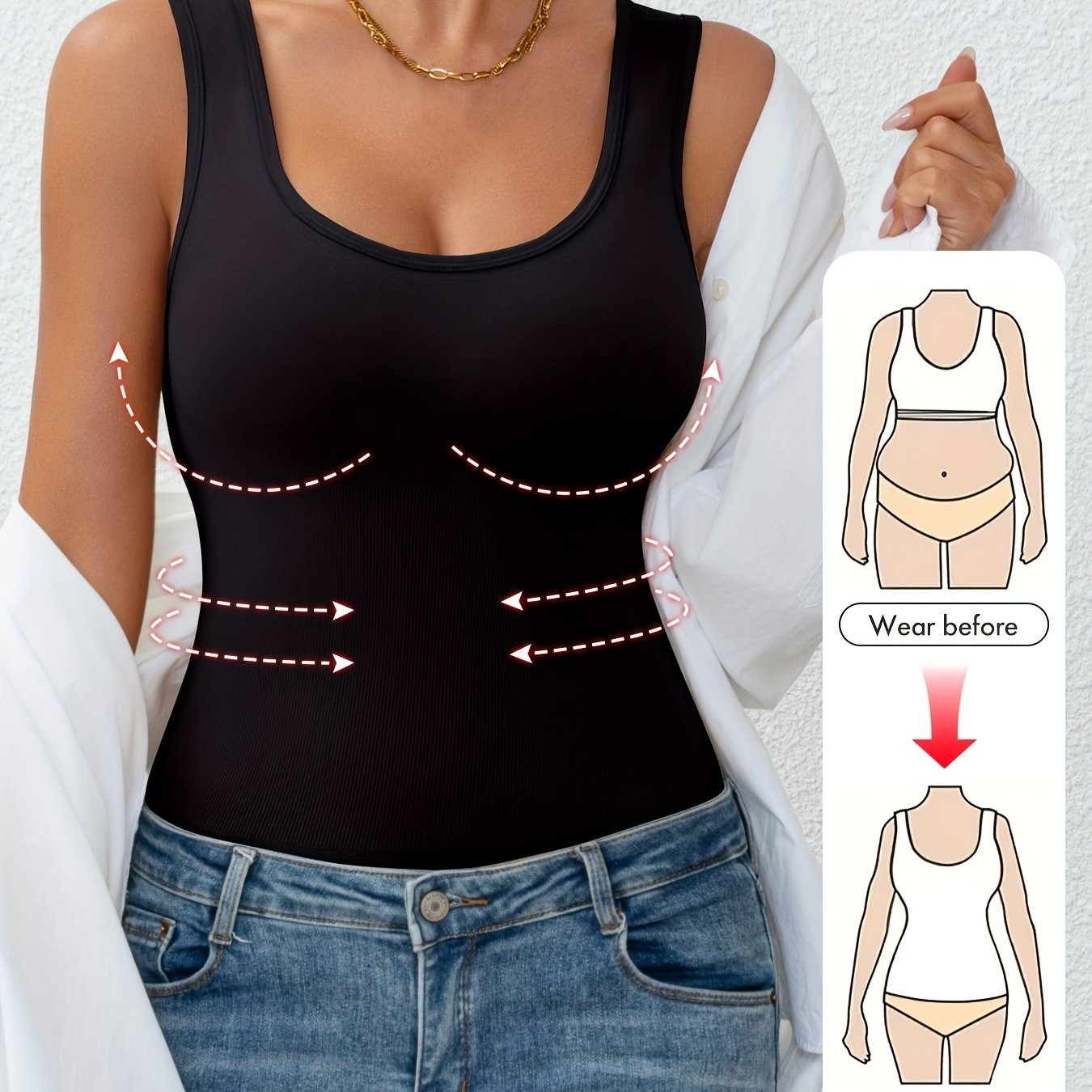 Anne™ | Shapewear top med mavekontrol