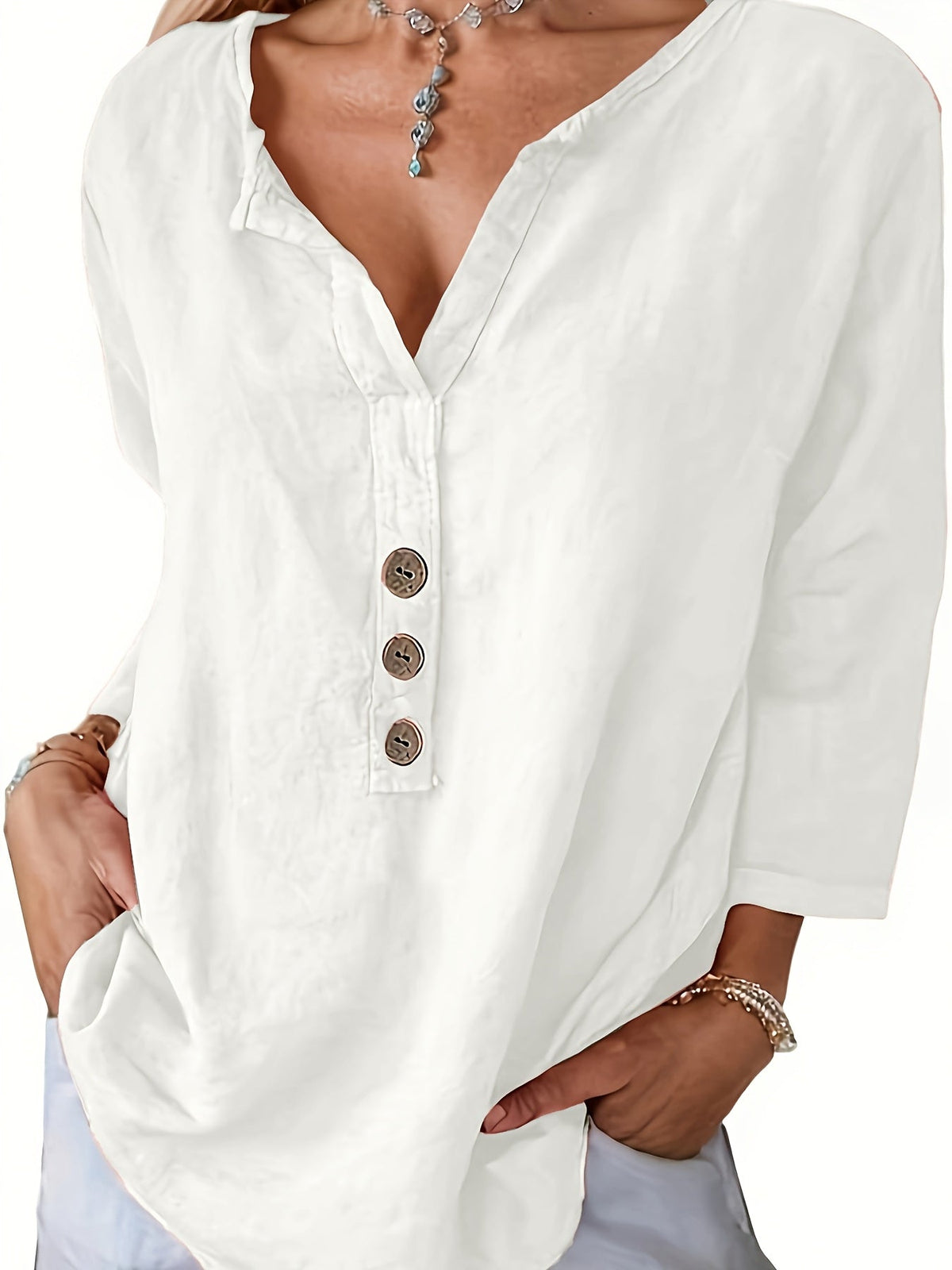 Frida™ | Oversized V-hals bluse