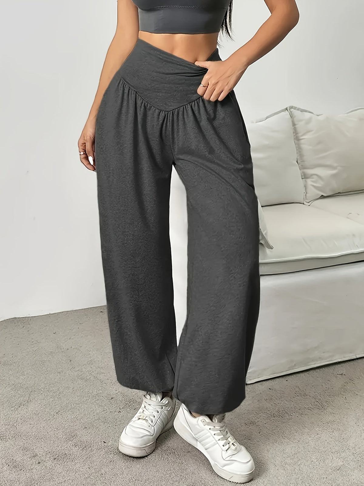 Mette™ | Højtaljede wide-leg joggers