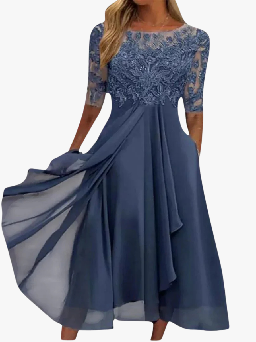 Katrine™ | Elegant kjole med fine blondedetaljer
