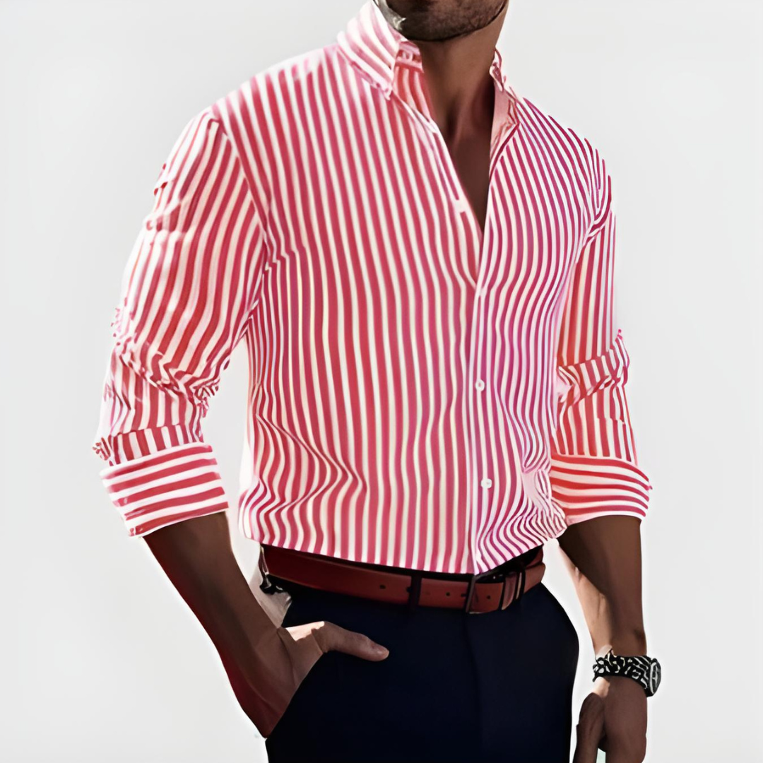 Mikkel™ | Elegant stribet skjorte