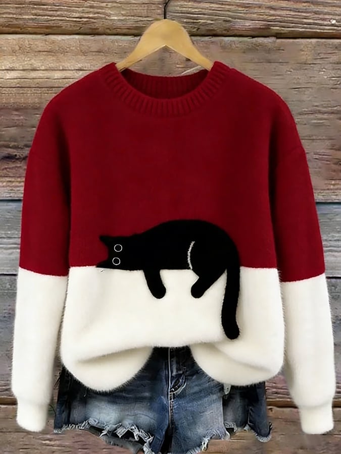 Luna | Dame-sweatshirt med katte design