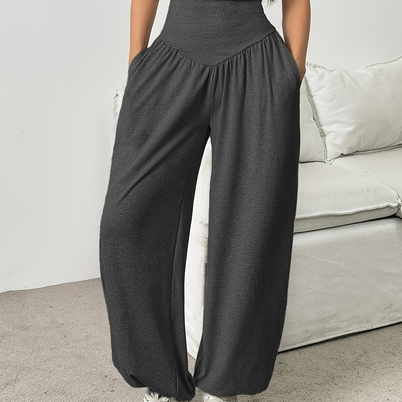 Mette™ | Højtaljede wide-leg joggers