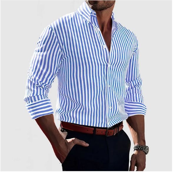 Mikkel™ | Elegant stribet skjorte