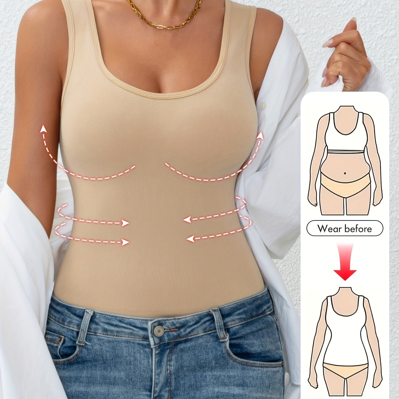 Anne™ | Shapewear top med mavekontrol