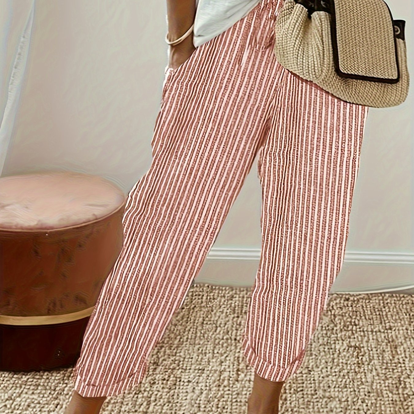 Maja™ | Stribet wide-leg bukser
