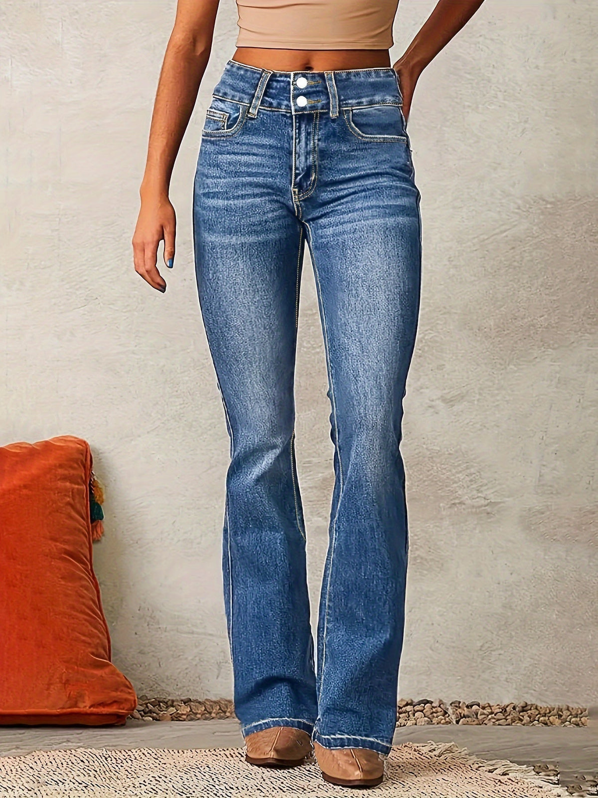 Aya | Højtaljede flared jeans