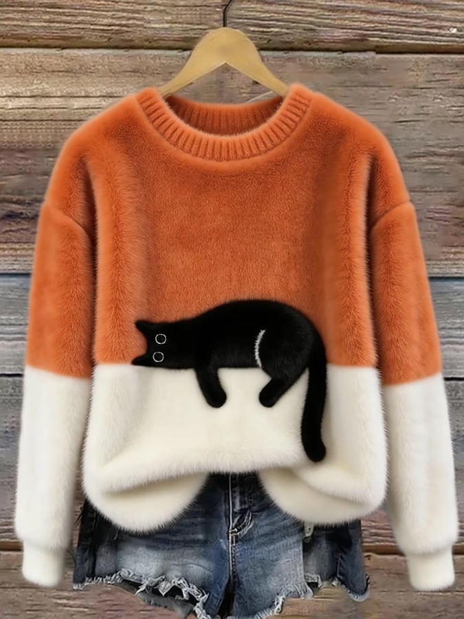 Luna | Dame-sweatshirt med katte design