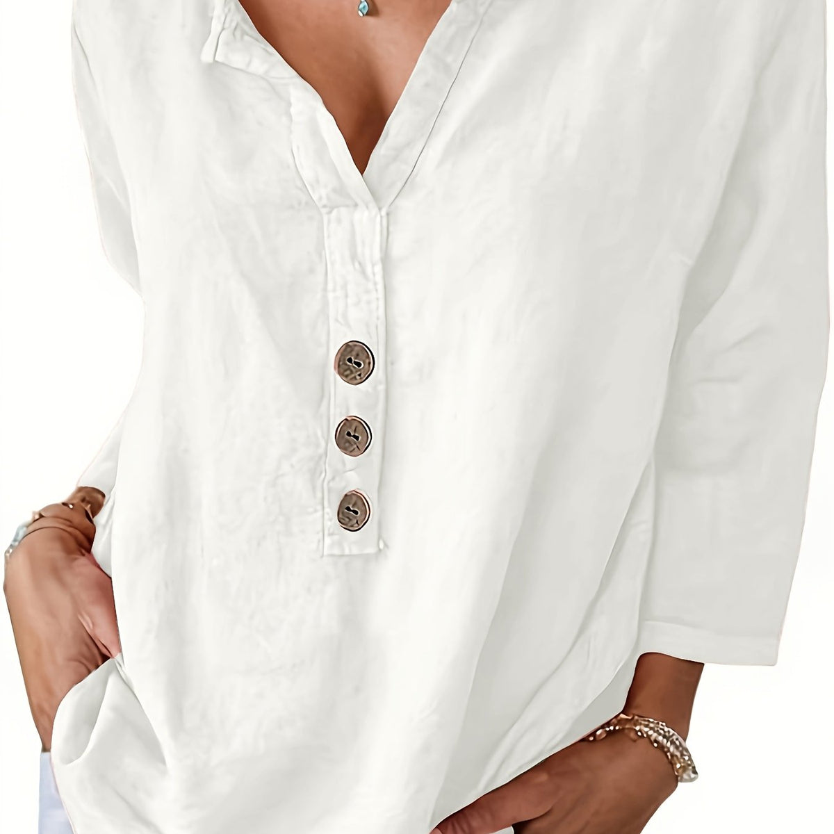 Frida™ | Oversized V-hals bluse