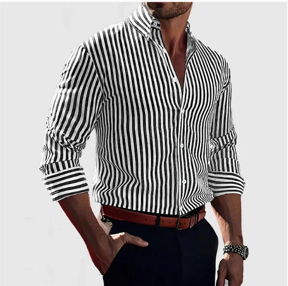 Mikkel™ | Elegant stribet skjorte