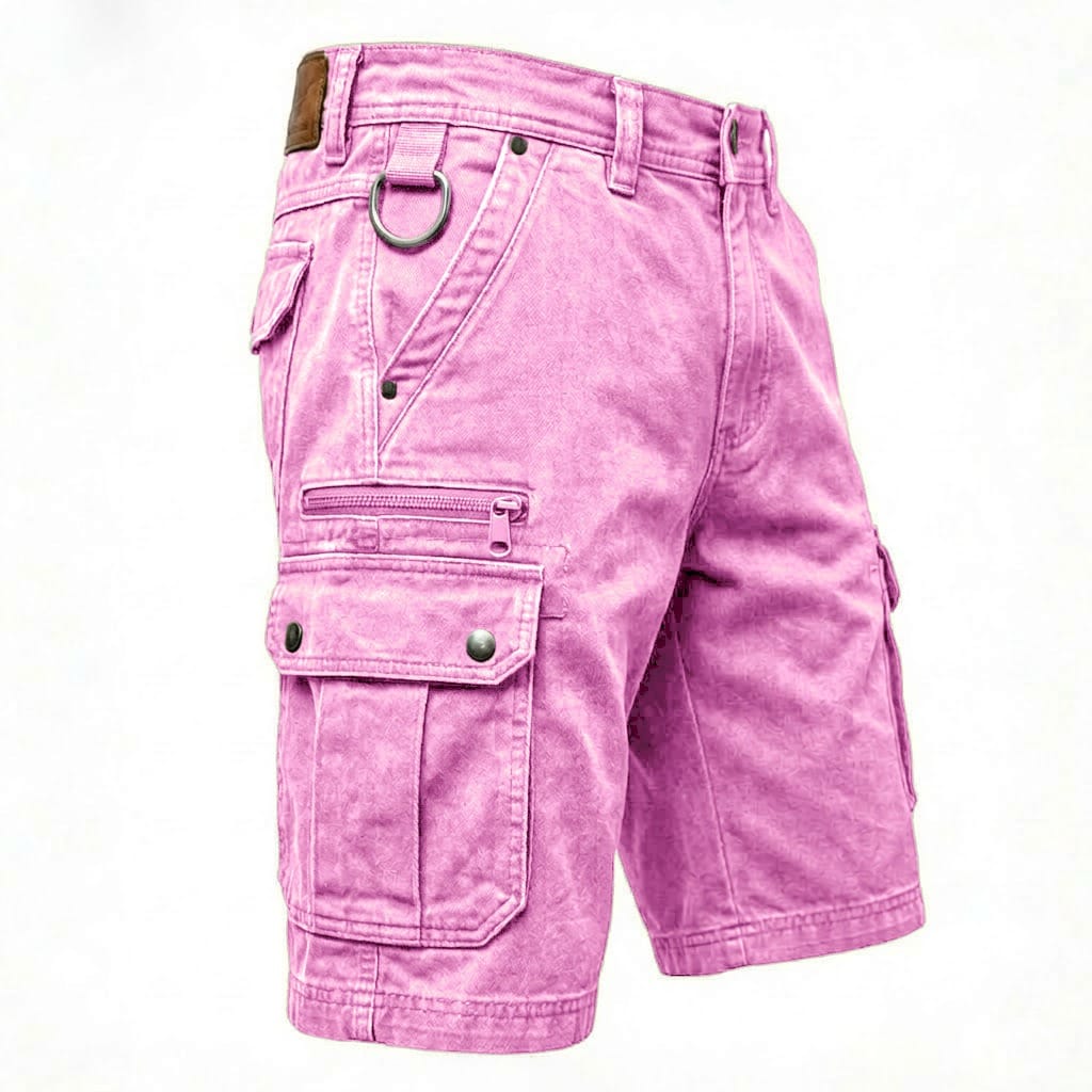 Mads™ | Funktionelle denim cargo-shorts